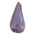 Circa 1970 French Glass Purplish-Colored Pear-Shaped Vase For Sale