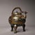 This ornate, vintage-style bronze teapot (or wine ewer) is a magnificent example of archaistic metalwork. Crafted with an...