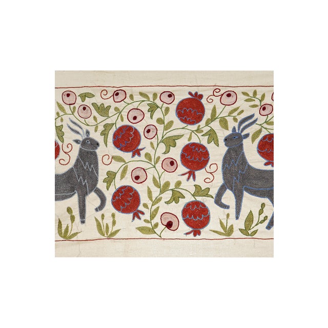 Vintage Suzani from Samarkand, circa 1900s. Dimension; 19.7'' x 36" inches /50 x 92 cm / 1'6'' x 3' Material: 100% cotton....