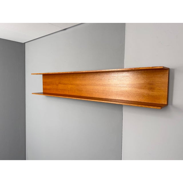 Teak Wall Shelf by Walter Wirz for Wilhelm Renz, 1960s For Sale - Image 9 of 9