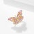 Nina Zhou Butterfly Pink Sapphire Diamond Cocktail Ring in 14k Yellow Gold, size 9 For Sale - Image 11 of 11