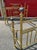 Vintage Hollywood Regency Brass Full Size Bed Frame With Marble Accents For Sale - Image 6 of 11