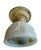 This charming fixture features a white embossed glass dome shade with a raised floral motif. The glass also has hand-...