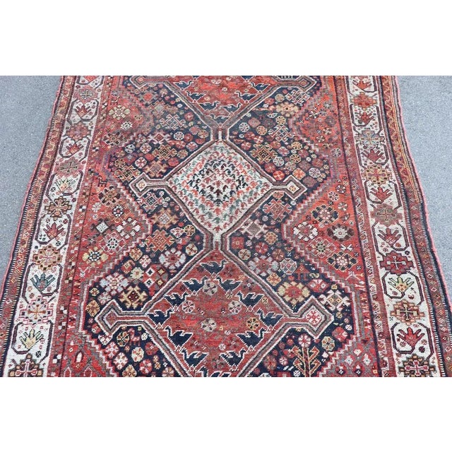 Vintage Middle Eastern Shiraz Rug, 1950s For Sale - Image 3 of 11