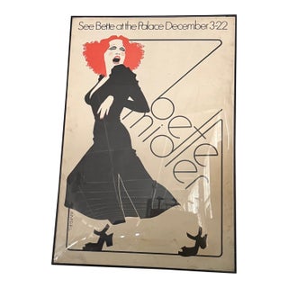 Large Bette Midler Concert Poster by Richard Amsel, 1973 For Sale