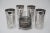 Metal Kimiko Glasses & Coasters - Set of 4 For Sale - Image 7 of 8