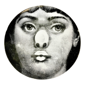 1960s Vintage Italian Abstract Piero Fornasetti #254 Tema E Variazoni Porcelain Plate