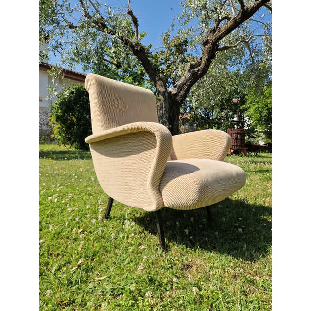Textile Lady Lounge Chairs attributed to Marco Zanuso for Arflex, 1950s, Set of 2 For Sale - Image 7 of 18
