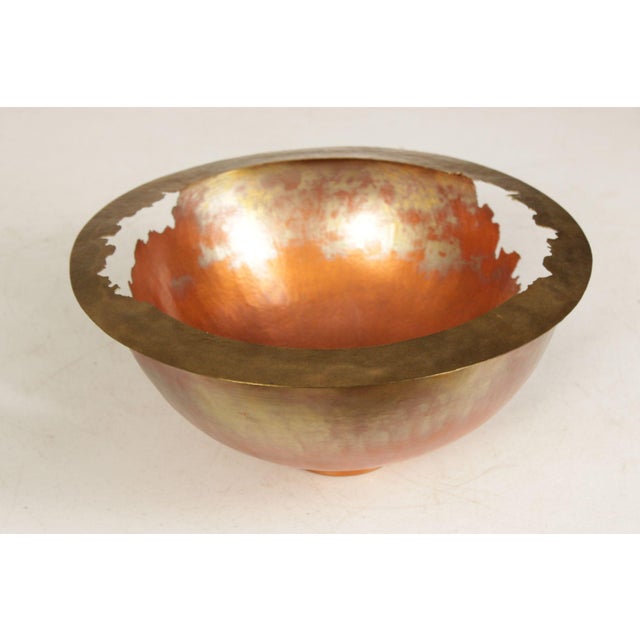 Thomas Roy Markusen Studio Copper And Brass Decorative Bowl For Sale In Philadelphia - Image 6 of 12