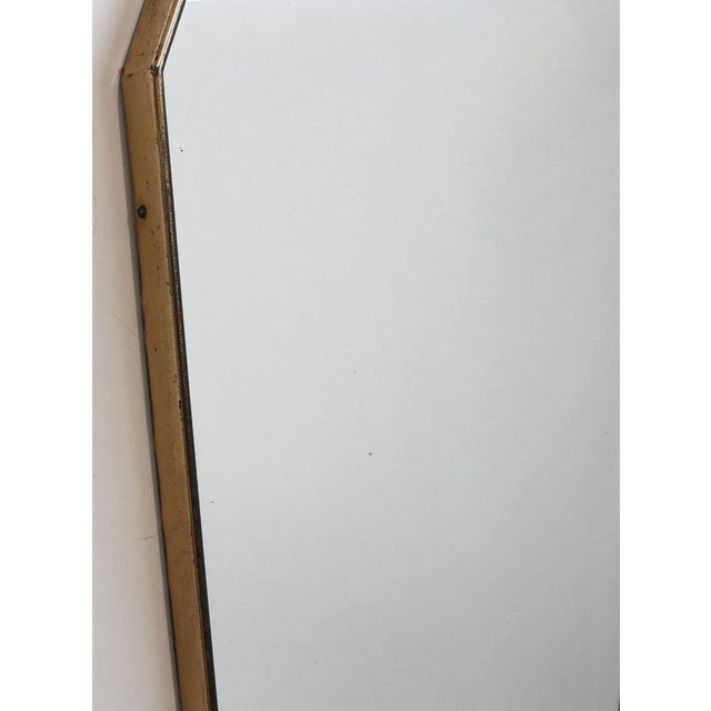 Vintage Italian Wall Mirror with Brass Frame, 1960s For Sale - Image 14 of 18