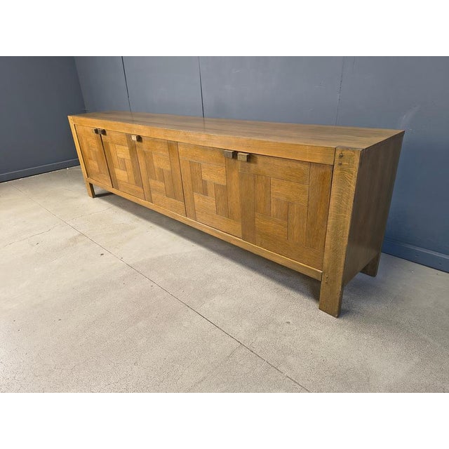 Brown Vintage Graphical Sideboard by Frans Defour for Defour, 1970s For Sale - Image 8 of 13