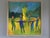 CIRCLE OF LIGHT Size: 24.8 x 24.8 inches (including frame) Oil on board An endearing and uplifting mid-century figurative...
