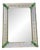 Italian Rectangular Mirror in Murano Glass with Green Floral Carved Accents by Simoeng for Simoeng For Sale