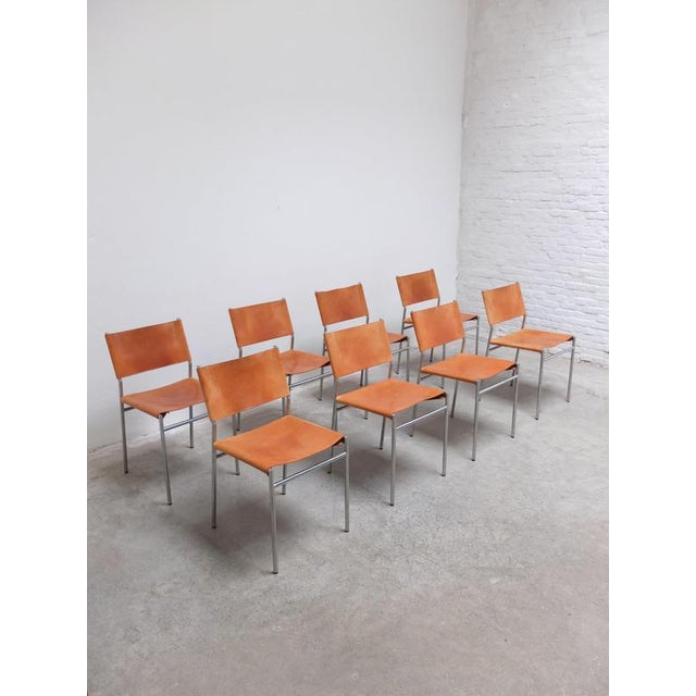 SE06 Chairs in Natural Leather by Martin Visser for 't Spectrum, 1967, Set of 8 For Sale - Image 18 of 18