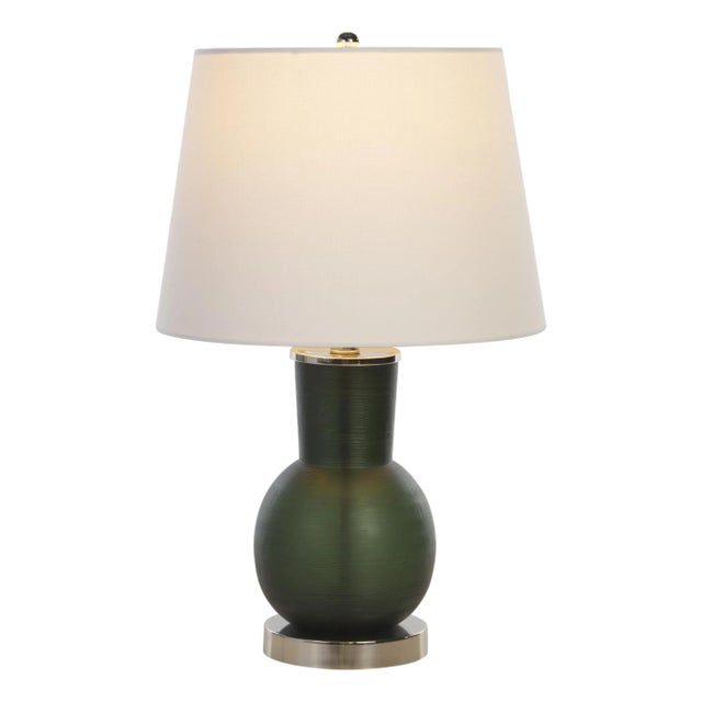 Nirav 22" Table Lamp in Dark Green For Sale