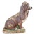 Cast Stone Blood Hound Dog Garden Ornament With Paint, Engand 1950s For Sale
