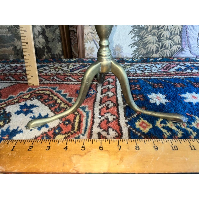 English Early 20th Century Solid Brass English Trivet Stand For Sale - Image 3 of 4