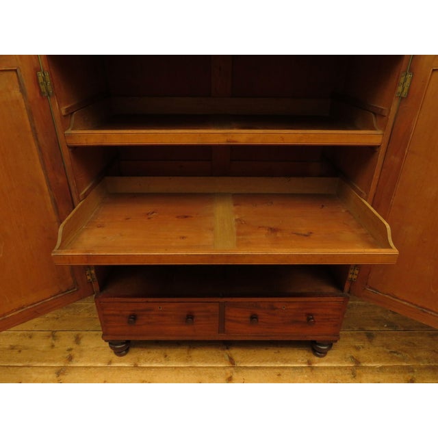 Antique Irish Linen Press Cabinet from Merrion Castle For Sale - Image 13 of 18