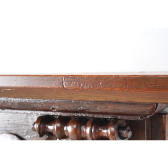 Brown Highly Carved Victorian Wooden Mantel For Sale - Image 8 of 11