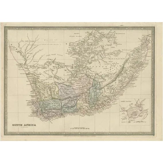 Mid 19th Century Antique Map of South Africa by Wyld, 1845 For Sale - Image 5 of 5