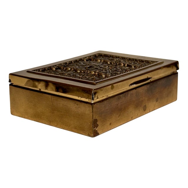 Small Art Nouveau Brass Cigarette Case from Erhard & Söhne, Germany, 1930s For Sale