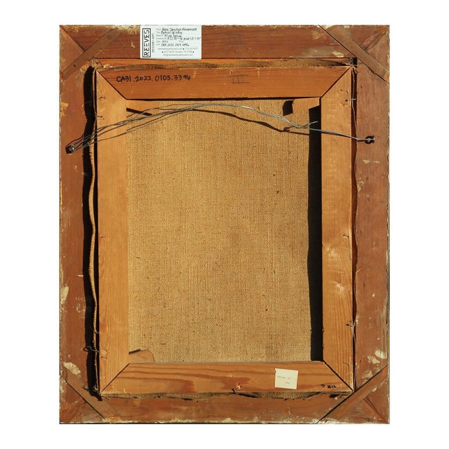 Yellow and blue-toned abstract impressionist portrait of a boy by Danish artist Hans Christian Bärenholdt. Signed by the...