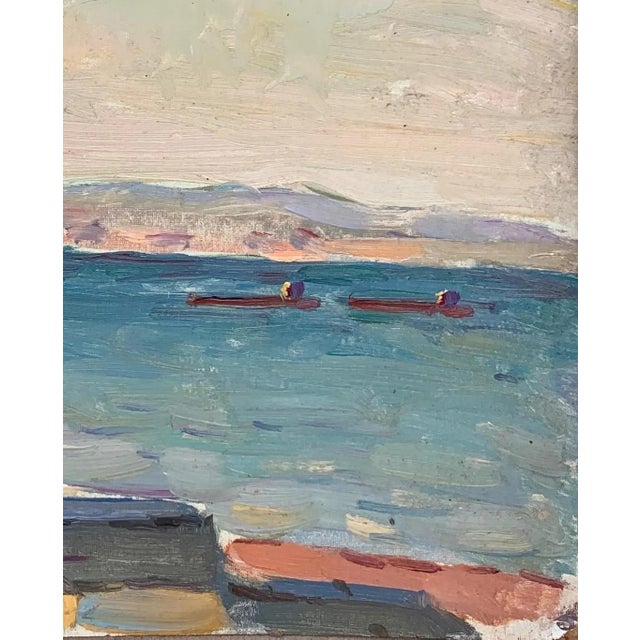 Original Seascape Oil Painting, Ukrainian Artist, 1960s For Sale - Image 6 of 6