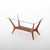 Italian modernist cocktail table attributed to Gio Ponti. Walnut, glass top, brass planter insert.