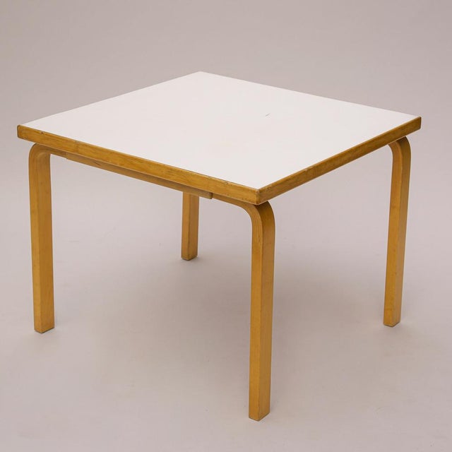 1960s White Laminate Coffee Table attributed to Alvar Aalto for Artek, 1960s For Sale - Image 5 of 5