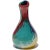 Rare, and very colorful, vintage Murano hand blown painted style, multi-color splashes Italian art glass double spout vase...