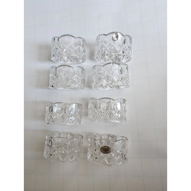 Glass Gorham Crystal Napkin Rings For Sale - Image 7 of 7