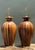 Vintage Striped Wood Table Lamps With Brass Base - a Pair For Sale - Image 14 of 15