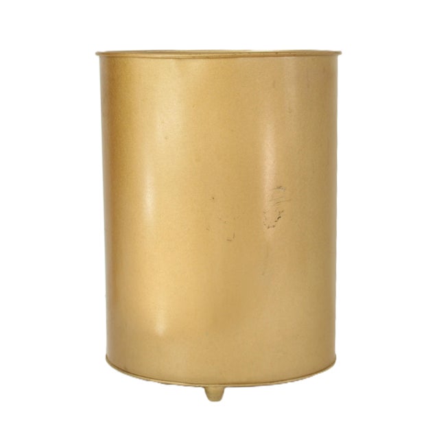 1950's Ransberg Chinoiserie Style Waste Basket/Stamped For Sale - Image 4 of 6