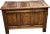 Brown Early 20th Century Mission Oak Panel,Style Trunk Storage Chest For Sale - Image 8 of 8