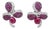 Natural Ruby 0.98cts & Diamond 0.47cts Earring in 14k Gold For Sale