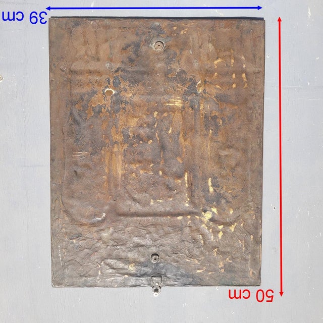 Large bronze plaque in high relief, illustrating the myth of Oedipus, specifically the moment when he solves the riddle of...
