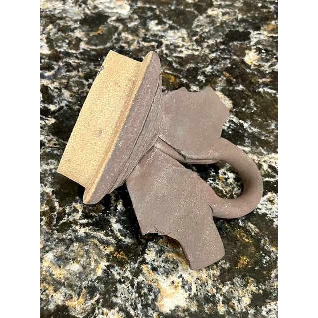 Large Vintage Lidded Vessel, Signed, Hand-Thrown Pottery in Nature’s Colors, Glazed Around Outside Center and Inside Pot and Lid, Earthen-Ware Jar For Sale - Image 11 of 12