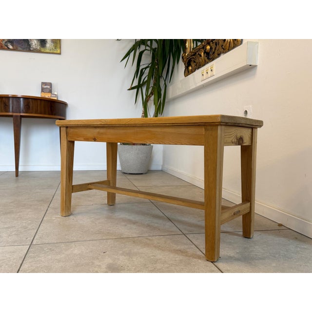 Farmhouse Bench Table in Softwood For Sale - Image 6 of 6