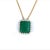 Traditional Natural Emerald Diamond Pendant Necklace 14k Yellow Gold 5.05 TCW Certified For Sale - Image 3 of 8