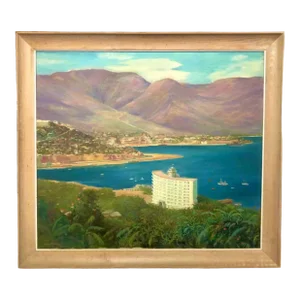 Mid Century Worldscape Oil Painting | James Cloetingh