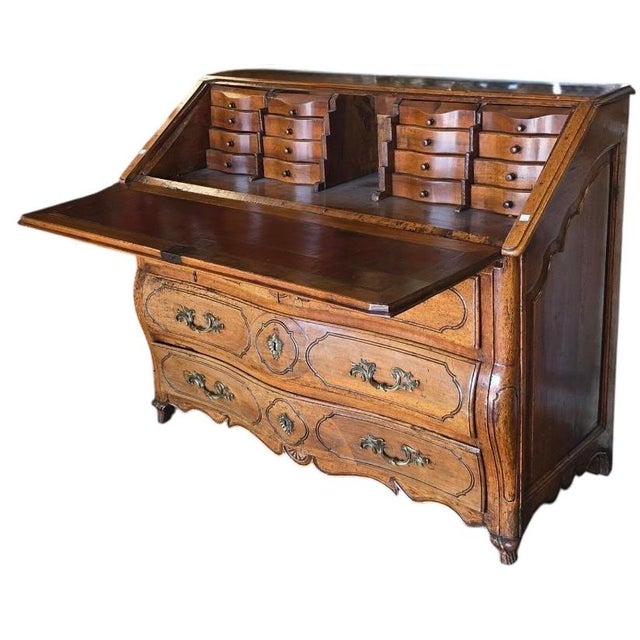 Antique 18th C French Country Fruitwood Secretary Desk.