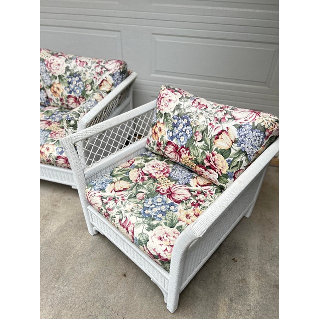 1980s Vintage Henry Link Indoor Wicker Sofa and Chair Chairish