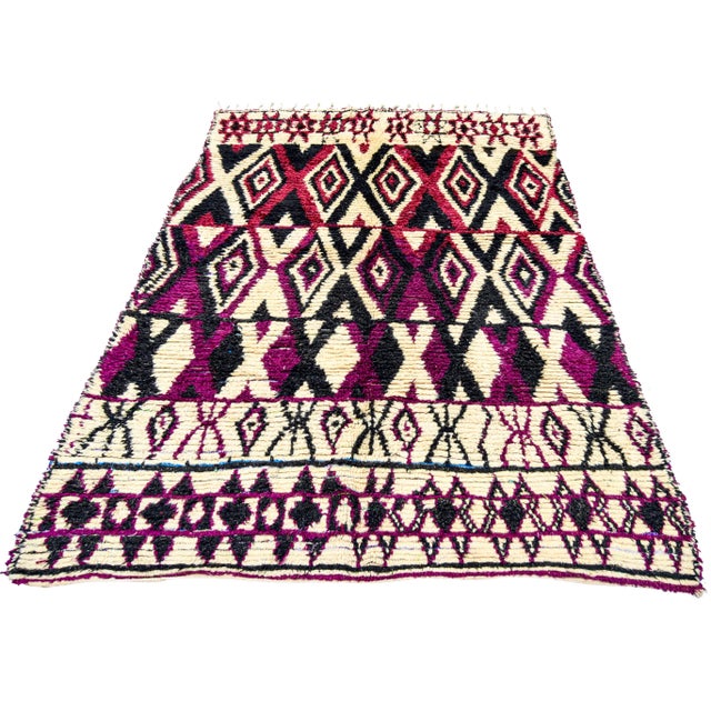 Mid 20th Century Mid 20th Century Vintage Moroccan Rug - 7'9'' X 5' For Sale - Image 5 of 13