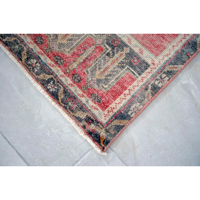 Textile 1970s Vintage Hand Knotted Small Rug For Sale - Image 7 of 8