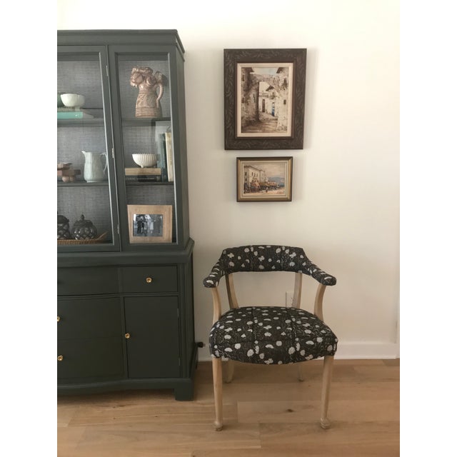 Pair of 1950s Mid-Century Captain’s Armchair, Tournament Armchairs or Broker Captain’s Chairs For Sale - Image 13 of 14
