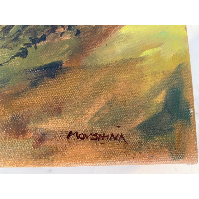 Wood Plein Air Original Oil Painting Meramec River by Marina Movshina For Sale - Image 7 of 7