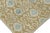 Rug & Kilim’s Block Print Rug in Soft Gold, Beige and Blue Floral Motifs For Sale In New York - Image 6 of 7