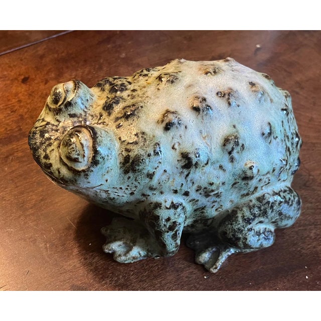 1965 American Art Pottery Mid-Century Modern Sculpture of a Toad or Bull Frog For Sale - Image 9 of 13