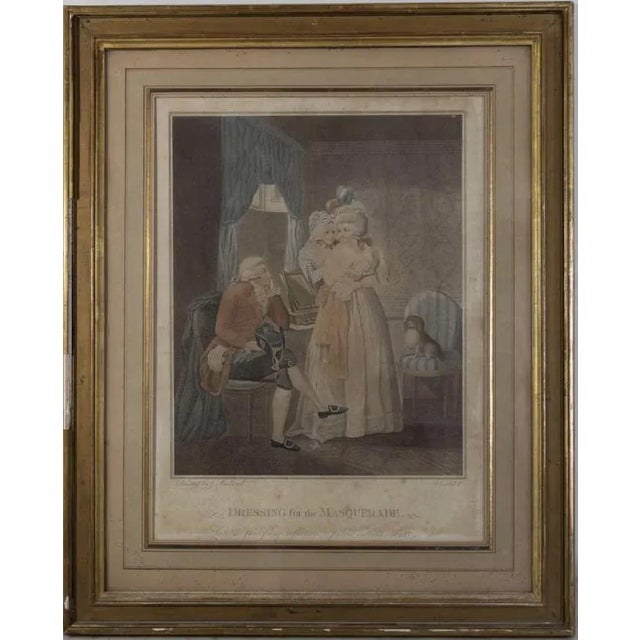 Francesco Bartolozzi, Dressing for the Masquerade, Late 18th Century, Engraving, Framed For Sale - Image 6 of 7