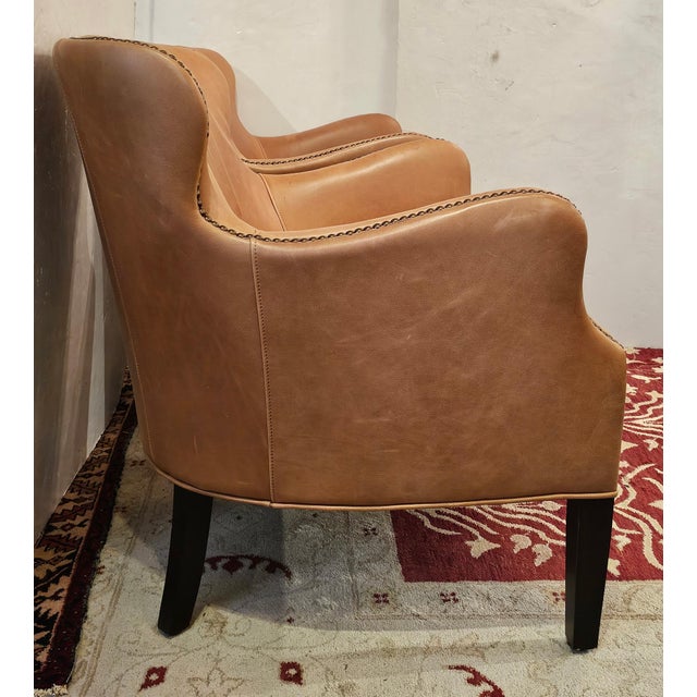 Leather Club Chairs -a Pair For Sale - Image 13 of 15